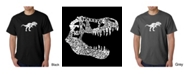 LA Pop Art Mens Word Art T-Shirt - T-Rex Skull
